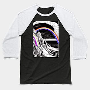 INK STYLE RAINBOW ON SUMMER DAY Baseball T-Shirt